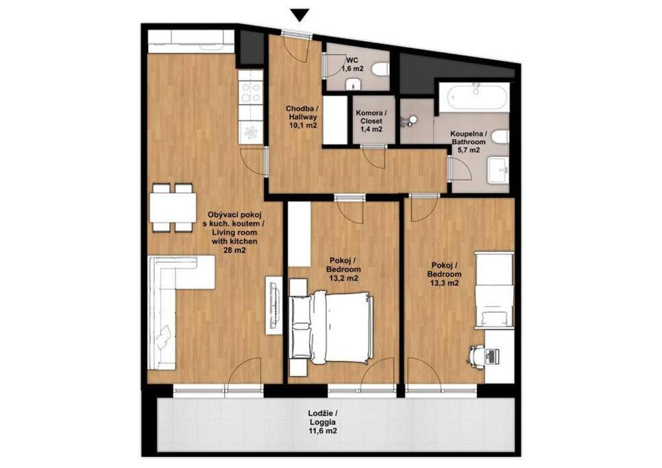 Luxury Apartment In Prague And Free Parking Exterior foto
